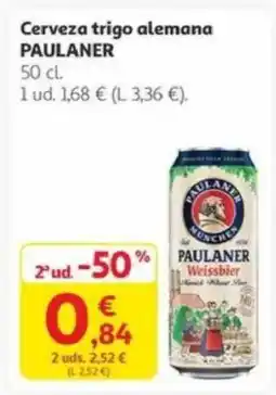 Alcampo PAULANER Cerveza trigo alemana oferta