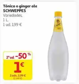 Alcampo SCHWEPPES Tónica o ginger ale oferta