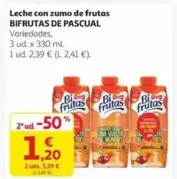 Alcampo BIFRUTAS DE PASCUAL Leche con zumo de frutas oferta
