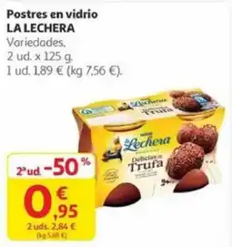 Alcampo LA LECHERA Postres en vidrio oferta
