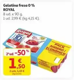 Alcampo ROYAL Gelatina fresa 0% oferta