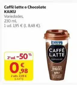 Alcampo KAIKU Caffè latte o Chocolate oferta