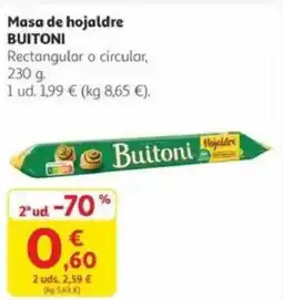 Alcampo BUITONI Masa de hojaldre oferta