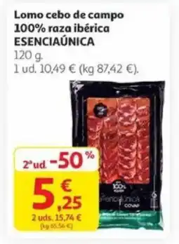 Alcampo ESENCIAÚNICA Lomo cebo de campo 100% raza ibérica oferta