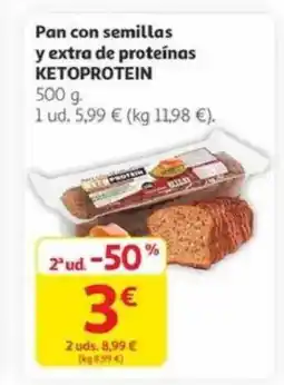 Alcampo KETOPROTEIN Pan con semillas y extra de proteínas oferta