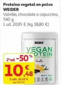 Alcampo WEIDER Proteina vegetal en polvo oferta