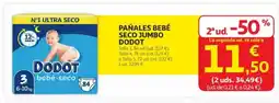 Alcampo DODOT Pañales bebé seco jumbo oferta
