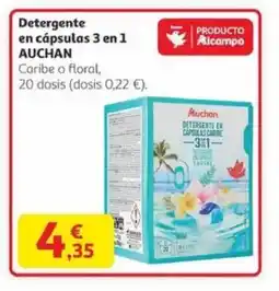 Alcampo AUCHAN Detergente en cápsulas 3 en 1 oferta