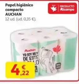Alcampo AUCHAN Papel higiénico compacto oferta