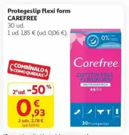 Alcampo CAREFREE Protegeslip flexi form oferta