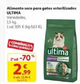 Alcampo ULTIMA Alimento seco para gatos esterilizados oferta