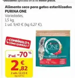 Alcampo PURINA ONE Alimento seco para gatos esterilizados oferta