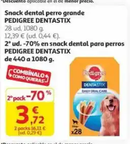 Alcampo PEDIGREE DENTASTIX Snack dental perro grande oferta