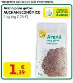 Alcampo AUCHAN ECONÓMICO Arena para gatos oferta