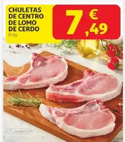 Alcampo Chuletas de centro de lomo de cerdo oferta