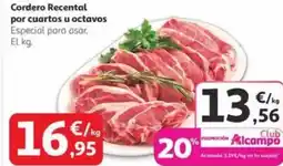 Alcampo Cordero Recental por cuartos u octavos oferta