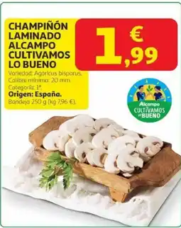 Alcampo Champiñón laminado alcampo cultivamos lo bueno oferta