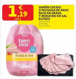 Alcampo ELPOZO Jamón cocido o pechuga de pavo bajo en grasa y reducido en sal oferta