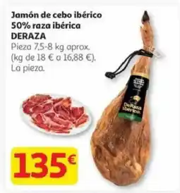 Alcampo DERAZA Jamón de cebo ibérico 50% raza ibérica oferta