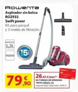 Alcampo ROWENTA Aspirador sin bolsa RO2933 oferta