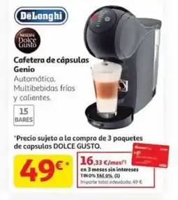 Alcampo DELONGHI Cafetera de cápsulas Genio oferta