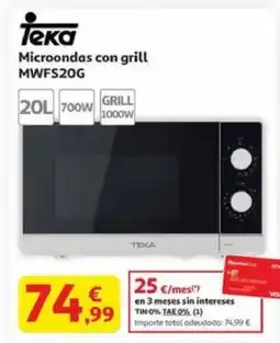 Alcampo Microondas con grill MWFS20G oferta
