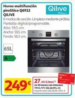 Alcampo QILIVE Horno multifunción pirolítico Q6913 oferta