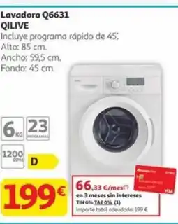 Alcampo QILIVE Lavadora Q6631 oferta