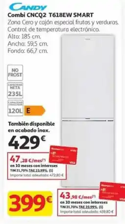 Alcampo CANDY Combi CNCQ2 T618EW SMART oferta
