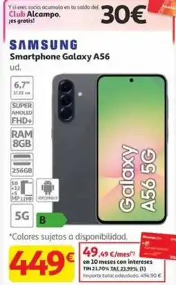 Alcampo SAMSUNG Smartphone Galaxy A56 oferta