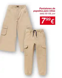 KIK Pantalones de popelina para niñas oferta