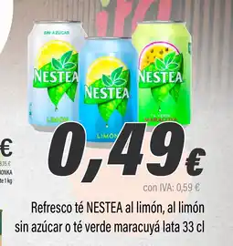 Cash Ifa NESTEA Refresco té al limón, al limón sin azúcar o té verde maracuyá oferta