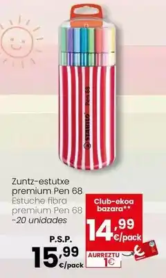 Eroski Stabilo - estuche fibra premium pen 68 oferta