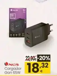 Eroski Ngs - cargador gan 65w oferta