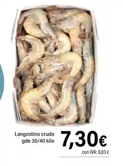 Cash Ifa Langostino crudo oferta