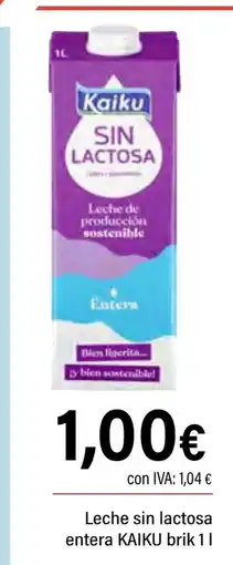 Cash Ifa KAIKU Leche sin lactosa entera oferta