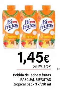 Cash Ifa PASCUAL BIFRUTAS Bebida de leche y frutas oferta