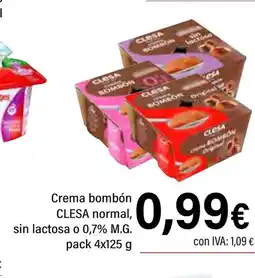Cash Ifa CLESA Crema bombón normal sin lactosa o 0,7% M.G. oferta