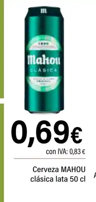 Cash Ifa MAHOU Cerveza clásica lata oferta