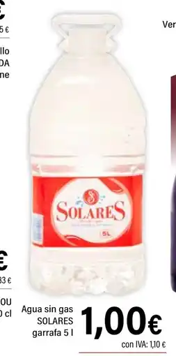 Cash Ifa SOLARES Agua sin gas oferta