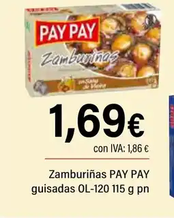 Cash Ifa PAY PAY Zamburiñas guisadas oferta