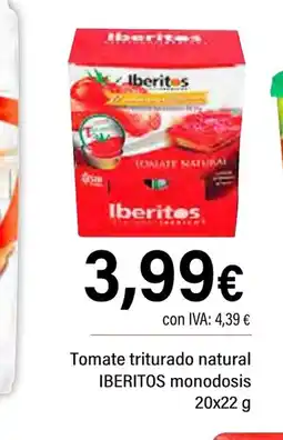 Cash Ifa IBERITOS Tomate triturado natural monodosis oferta