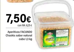 Cash Ifa FACUNDO Aperitivos Chaskis sabor natural oferta