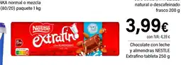 Cash Ifa NESTLE Chocolate con leche y almendras Extrafino tableta oferta
