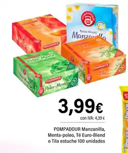 Cash Ifa POMPADOUR Manzanilla Menta-poleo, Té Euro-Blend o Tila estuche 100 unidades oferta