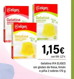 Cash Ifa IFA ELIGES Gelatina sin gluten de fresa, limón o piña 2 sobres oferta