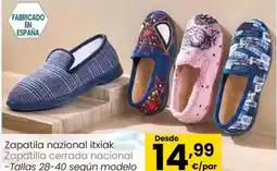 Eroski Zapatila cerrada nacional oferta