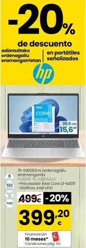 Eroski Hisense - portátil 15-fd0062ns oferta
