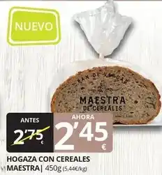 Supermercados MAS Hogaza con cereales maestra oferta