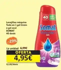 Economy Cash Somat - lavajillas máquina todo en 1 gel limón o gel azul oferta